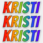 [ Thumbnail: First Name "Kristi" W/ Fun Rainbow Coloring Sticker ]