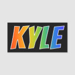 [ Thumbnail: First Name "Kyle": Fun Rainbow Coloring Name Tag ]