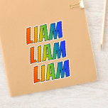 [ Thumbnail: First Name "Liam" W/ Fun Rainbow Coloring Sticker ]