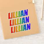 [ Thumbnail: First Name "Lillian" W/ Fun Rainbow Coloring Sticker ]