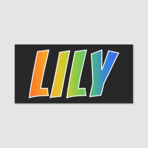 First Name "LILY": Fun Rainbow Coloring Tag