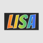 [ Thumbnail: First Name "Lisa": Fun Rainbow Coloring Name Tag ]