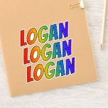 [ Thumbnail: First Name "Logan" W/ Fun Rainbow Coloring Sticker ]