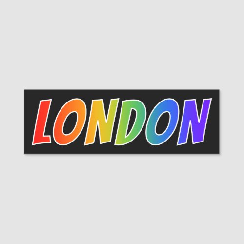 First Name LONDON Fun Rainbow Coloring Name Tag