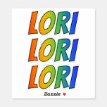 [ Thumbnail: First Name "Lori" W/ Fun Rainbow Coloring Sticker ]