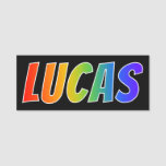 [ Thumbnail: First Name "Lucas": Fun Rainbow Coloring Name Tag ]