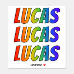 [ Thumbnail: First Name "Lucas" W/ Fun Rainbow Coloring Sticker ]