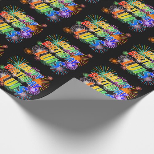 First Name LUIS Fun HAPPY BIRTHDAY Wrapping Paper