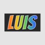 [ Thumbnail: First Name "Luis": Fun Rainbow Coloring Name Tag ]