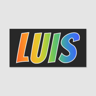 First Name "LUIS": Fun Rainbow Coloring Name Tag