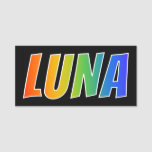 [ Thumbnail: First Name "Luna": Fun Rainbow Coloring Name Tag ]