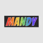 [ Thumbnail: First Name "Mandy": Fun Rainbow Coloring Name Tag ]