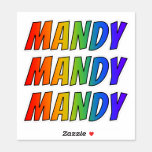 [ Thumbnail: First Name "Mandy" W/ Fun Rainbow Coloring Sticker ]