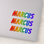 [ Thumbnail: First Name "Marcus" W/ Fun Rainbow Coloring Sticker ]
