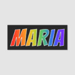 [ Thumbnail: First Name "Maria": Fun Rainbow Coloring Name Tag ]