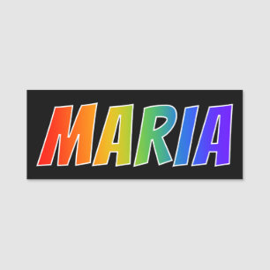 First Name "MARIA": Fun Rainbow Coloring Tag
