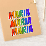 [ Thumbnail: First Name "Maria" W/ Fun Rainbow Coloring Sticker ]