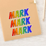 [ Thumbnail: First Name "Mark" W/ Fun Rainbow Coloring Sticker ]