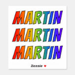 [ Thumbnail: First Name "Martin" W/ Fun Rainbow Coloring Sticker ]