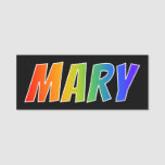 [ Thumbnail: First Name "Mary": Fun Rainbow Coloring Name Tag ]