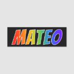 [ Thumbnail: First Name "Mateo": Fun Rainbow Coloring Name Tag ]