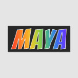 [ Thumbnail: First Name "Maya": Fun Rainbow Coloring Name Tag ]