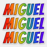 [ Thumbnail: First Name "Miguel" W/ Fun Rainbow Coloring Sticker ]