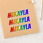 [ Thumbnail: First Name "Mikayla" W/ Fun Rainbow Coloring Sticker ]