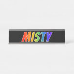[ Thumbnail: First Name "Misty": Fun Rainbow Coloring Desk Name Plate ]