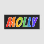 [ Thumbnail: First Name "Molly": Fun Rainbow Coloring Name Tag ]