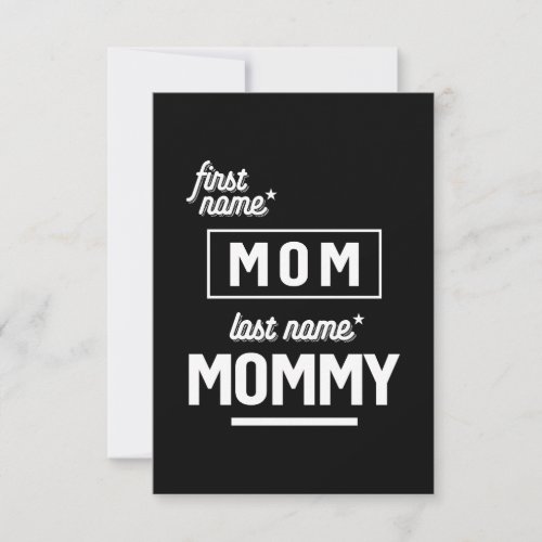 First Name Mom Last Name Mommy RSVP Card