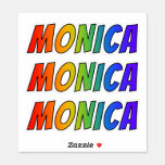 [ Thumbnail: First Name "Monica" W/ Fun Rainbow Coloring Sticker ]