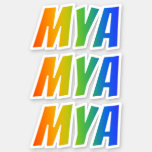 [ Thumbnail: First Name "Mya" W/ Fun Rainbow Coloring Sticker ]