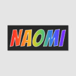 [ Thumbnail: First Name "Naomi": Fun Rainbow Coloring Name Tag ]