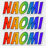 [ Thumbnail: First Name "Naomi" W/ Fun Rainbow Coloring Sticker ]