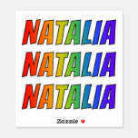 [ Thumbnail: First Name "Natalia" W/ Fun Rainbow Coloring Sticker ]