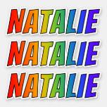 [ Thumbnail: First Name "Natalie" W/ Fun Rainbow Coloring Sticker ]