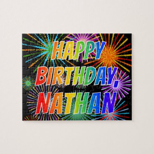 First Name NATHAN Fun HAPPY BIRTHDAY Jigsaw Puzzle