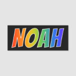 [ Thumbnail: First Name "Noah": Fun Rainbow Coloring Name Tag ]