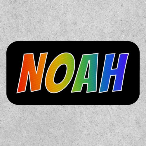 First Name NOAH  Fun Rainbow Coloring Patch