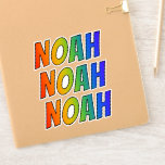 [ Thumbnail: First Name "Noah" W/ Fun Rainbow Coloring Sticker ]