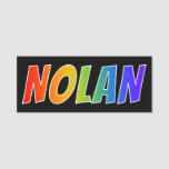 [ Thumbnail: First Name "Nolan": Fun Rainbow Coloring Name Tag ]