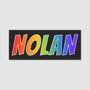 First Name "NOLAN": Fun Rainbow Coloring Name Tag