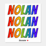 [ Thumbnail: First Name "Nolan" W/ Fun Rainbow Coloring Sticker ]