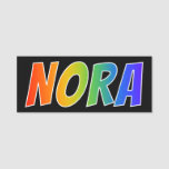 [ Thumbnail: First Name "Nora": Fun Rainbow Coloring Name Tag ]
