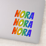 [ Thumbnail: First Name "Nora" W/ Fun Rainbow Coloring Sticker ]