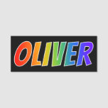 [ Thumbnail: First Name "Oliver": Fun Rainbow Coloring Name Tag ]