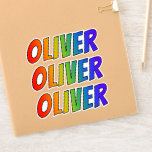 [ Thumbnail: First Name "Oliver" W/ Fun Rainbow Coloring Sticker ]