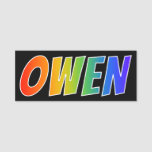 [ Thumbnail: First Name "Owen": Fun Rainbow Coloring Name Tag ]
