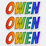 [ Thumbnail: First Name "Owen" W/ Fun Rainbow Coloring Sticker ]